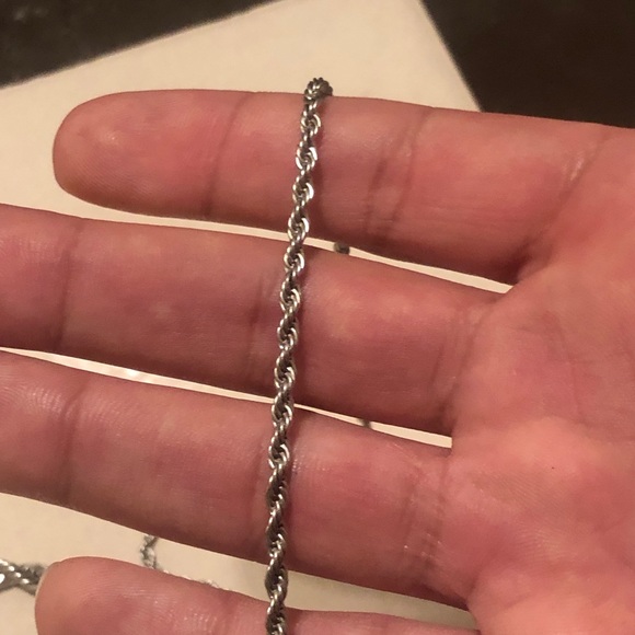 2 white gold plated rope chains - Picture 8 of 8